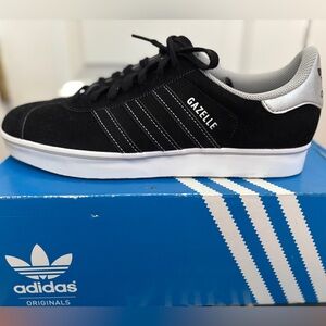 adidas Originals Gazelle Black White Silver Sneakers